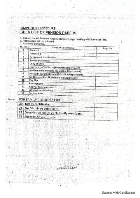 Simplified Procedure For Pension 2023 Punjab Govt